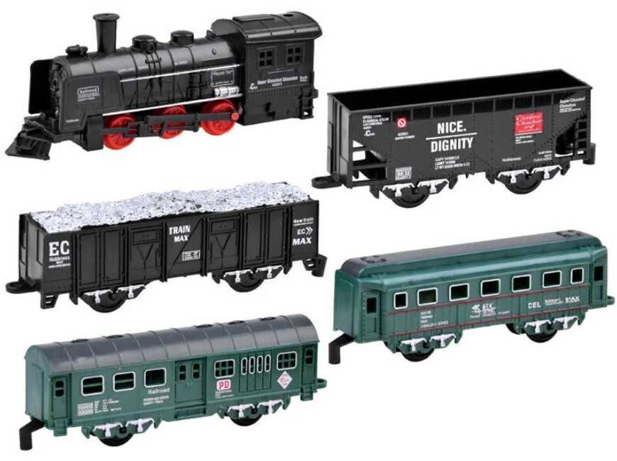 Электропоезд Rail King с рельсами на батарейках