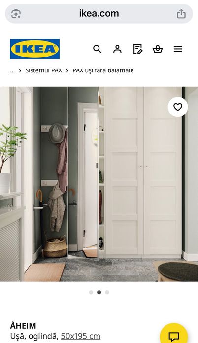 Usă oglindă dulap Ikea