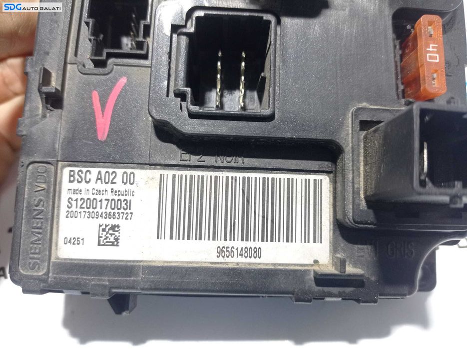 Modul Unitate Calculator Panou Tablou Sigurante BSC A02 00 Peugeot 407 2004 - 2010 Cod 9656148080 S1200170031 BSC A02 00 [L2454]