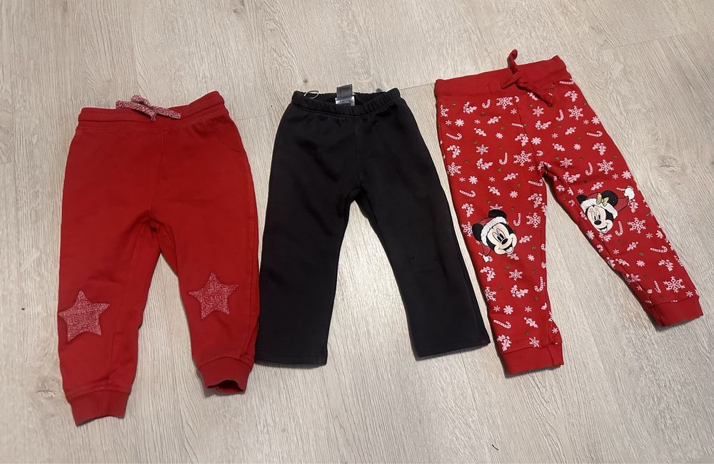 Lot 3 perechi de pantaloni iarnă, Craciun 18-24 luni