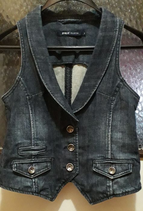 Късо дънково елече