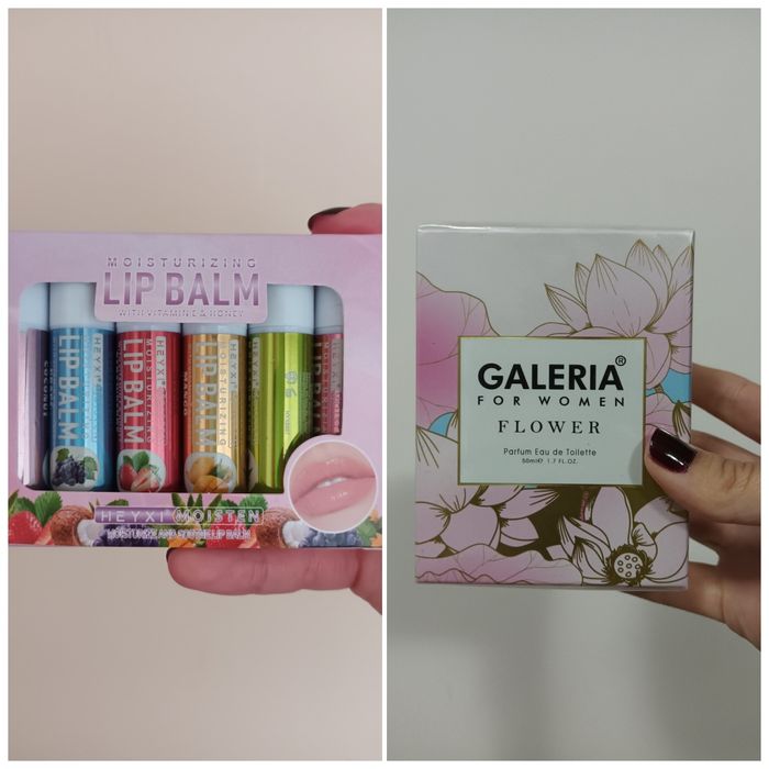 НОВА тоалетна вода Galeria FLOWER за жени 50 мл + 6 гланца за устни с различни вкусове, Спиди/лично предаване