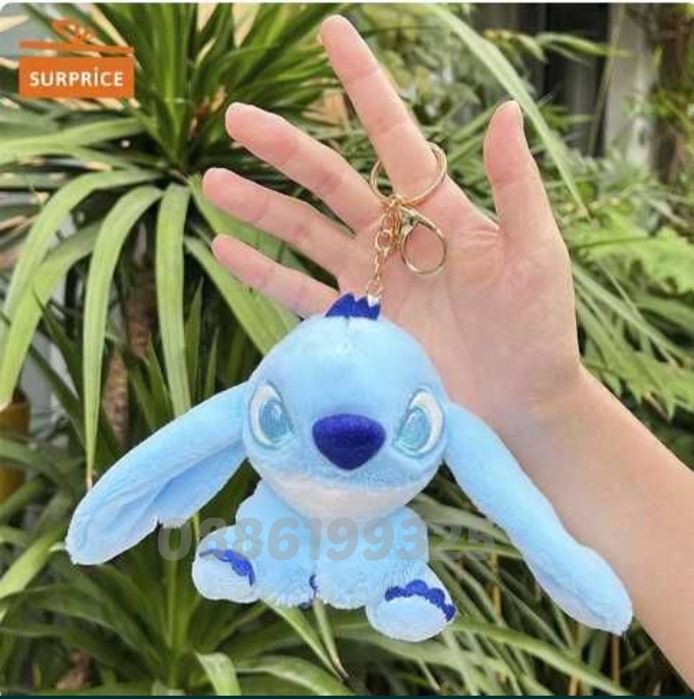 Плюшена играчка Ключодържател Лило и Стич Stitch, Мек ключодържател