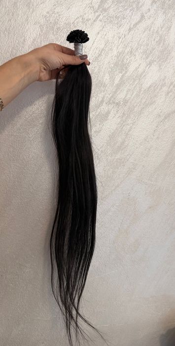 Естествена коса - кератинови кичури 100бр. 100гр. 60см.