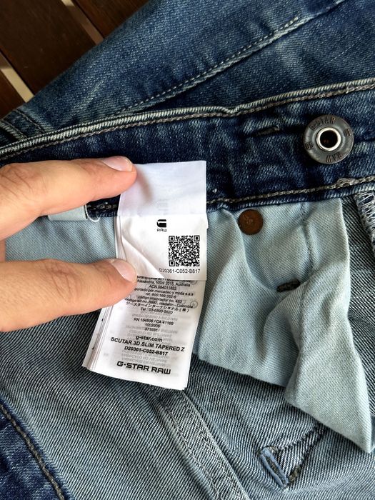 Мъжки дънки G-Star RAW (Scutar 3D Slim Tapered) - размер W31 / L36, Отлично състояние