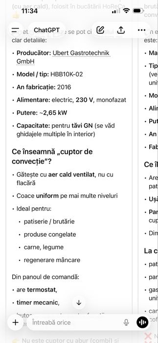 Cuptor electric cu convectie