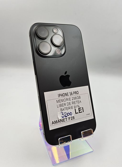 Amanet F28: Iphone 16 Pro Negru(N)