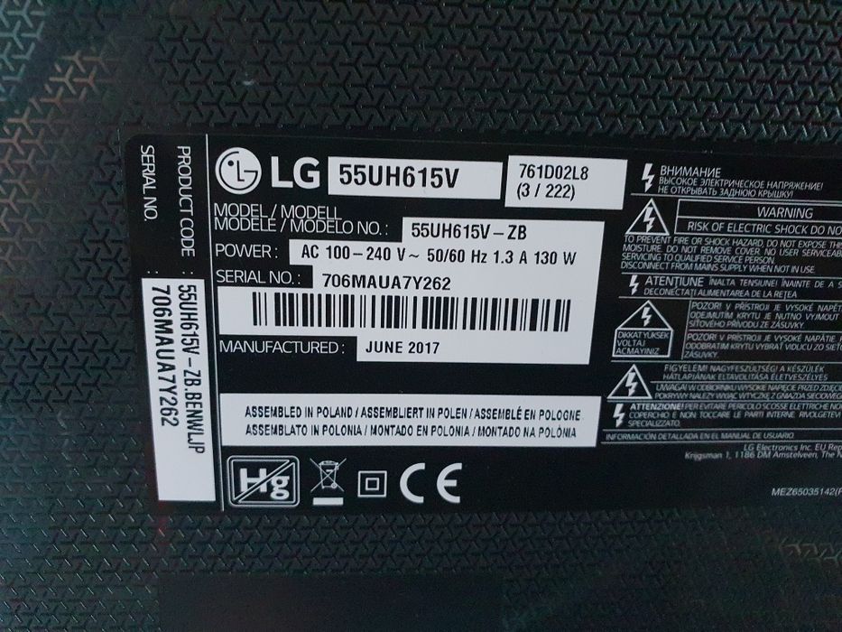 LG 55uh615v smart tv 4k UHD DEFECT