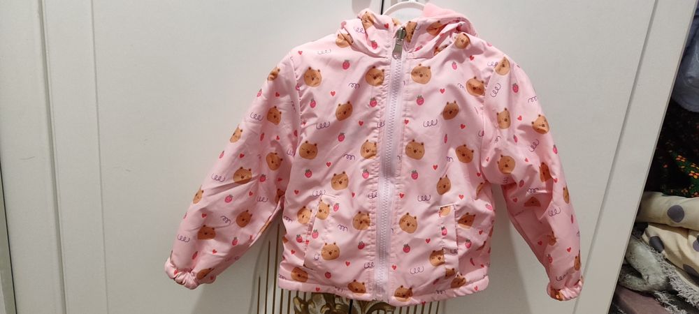 Детский қызға күздік екі бетті куртка