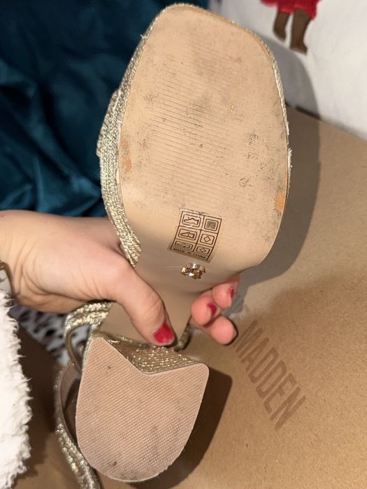 Steve Madden Sandale cu platforma gold rope