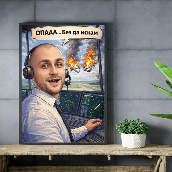 Уникална персонализирана карикатура по ваша снимка. 2 БОНУСА в цената.