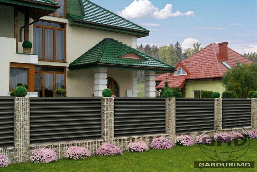Construim garduri si porti din panouri stil jaluzele, sipca metalica, tabla cutata, BCA