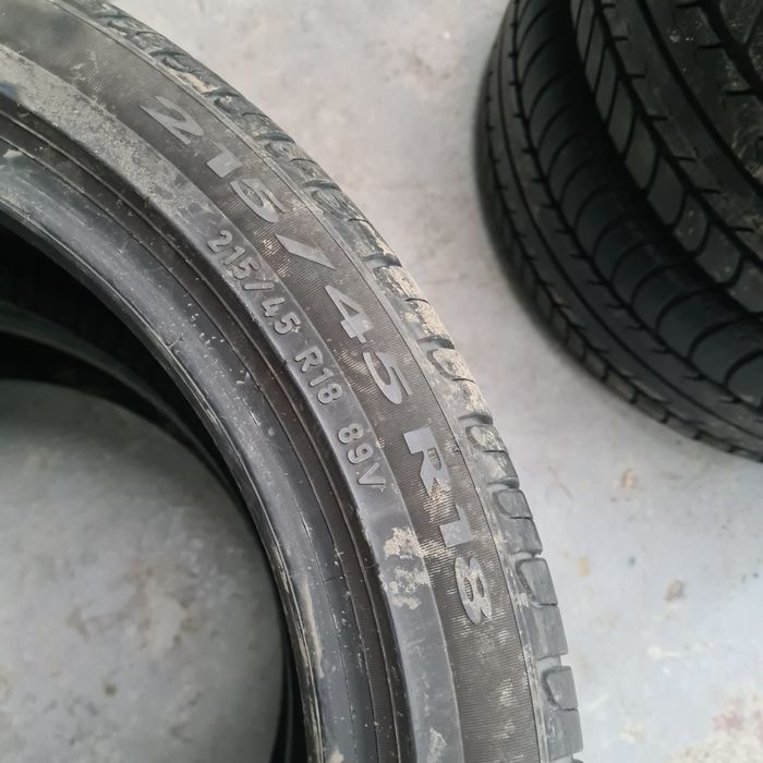 2x 215/45/18 PIRELLI DOT 2018 PROFIL 7MM CA NOI Stare impecabila