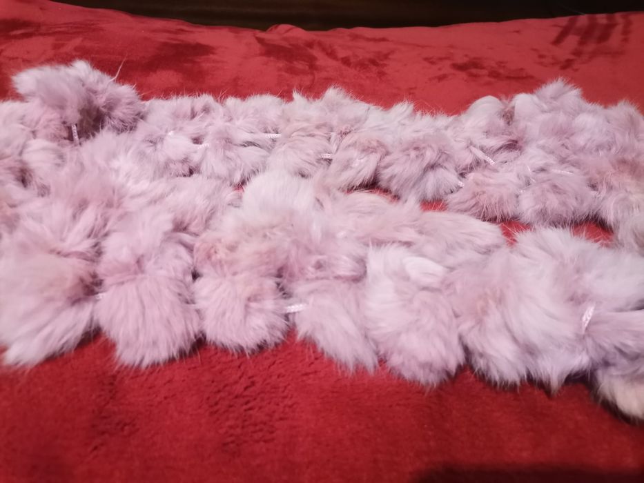 Розов шал от заешки пух