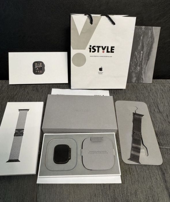 Apple watch Ultra 2 iStyle Гаранция 2г Black Titanium MILANESE TML
