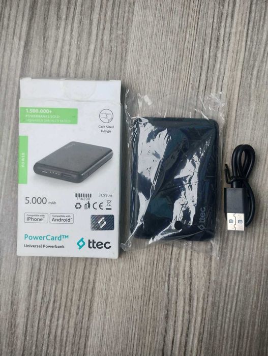 ttec Power Card 5000 mAh батерия за iPhone или Android