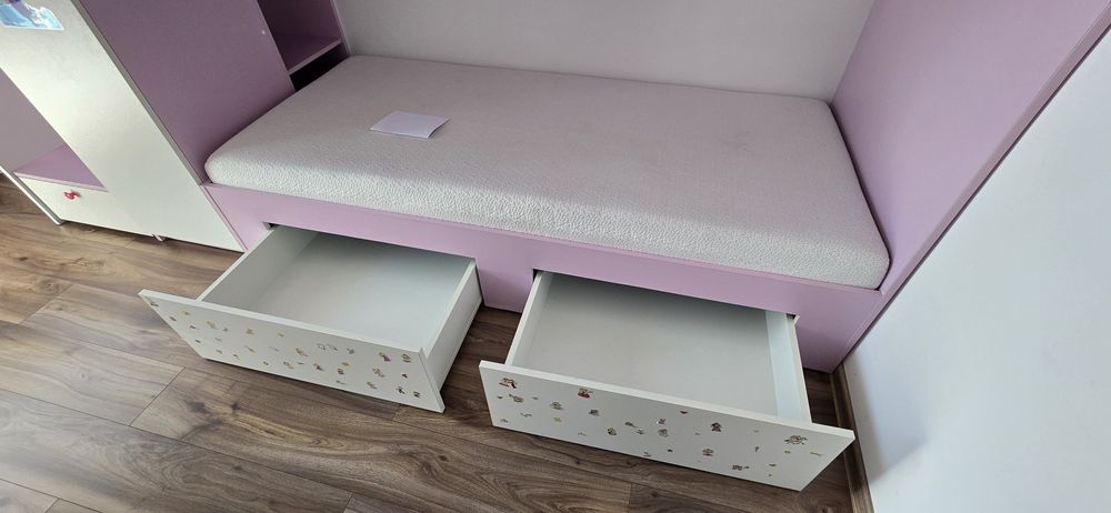 Mobila camera copii, 2 paturi suprapuse, saltele incluse