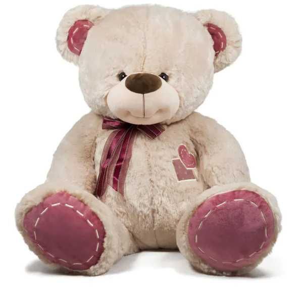 Плюшено мече с бродерия сърца 60 см 70154