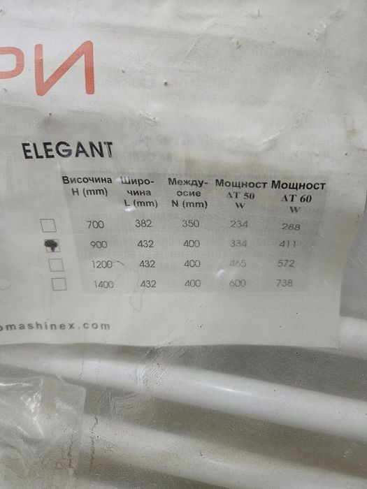 Алуминиева лира за баня модел Elegant, Toplomashinex, размери 400/900