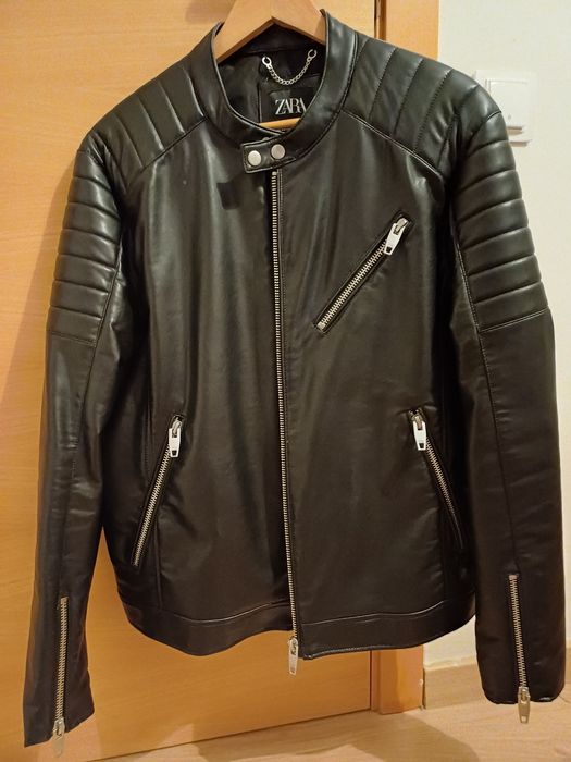 Geaca de piele barbati Zara