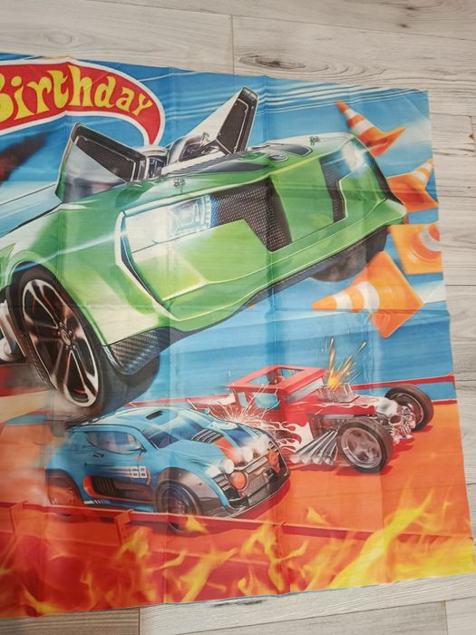 Decor fundal nou pentru petrecere zi de nastere mașini Hotwheels