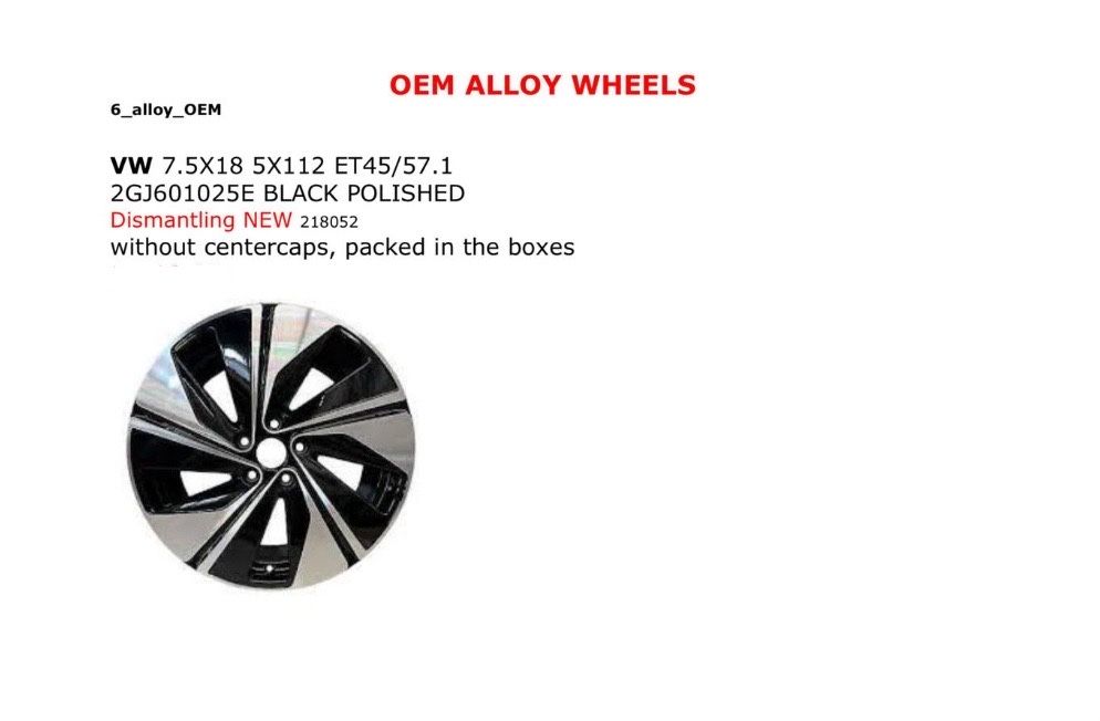 18ц 5х112 Audi Q2 VW Passаt T Roc Tiguan Touran Skoda Octavia Kodiq