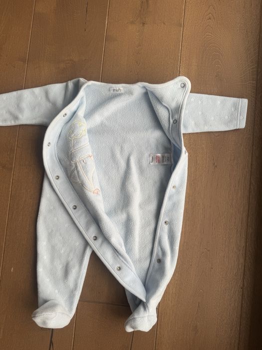 Плюшен син ромпър F&F