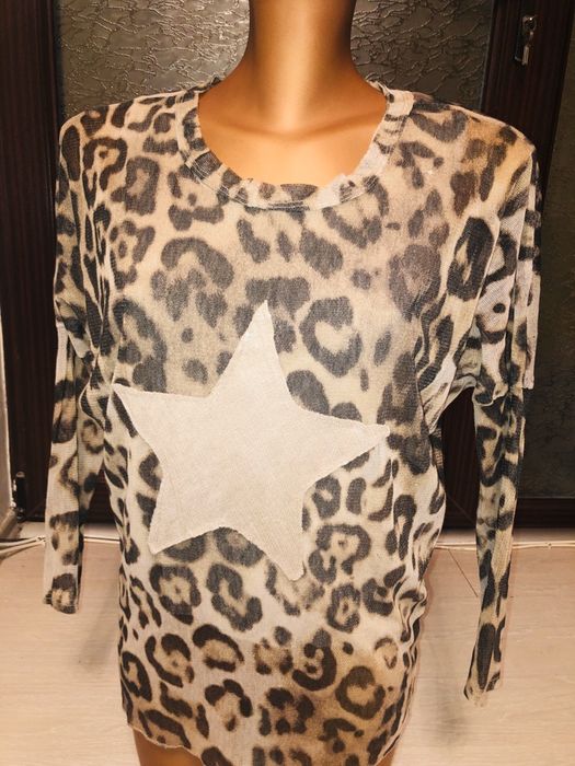 Bluza leopard cu maieu