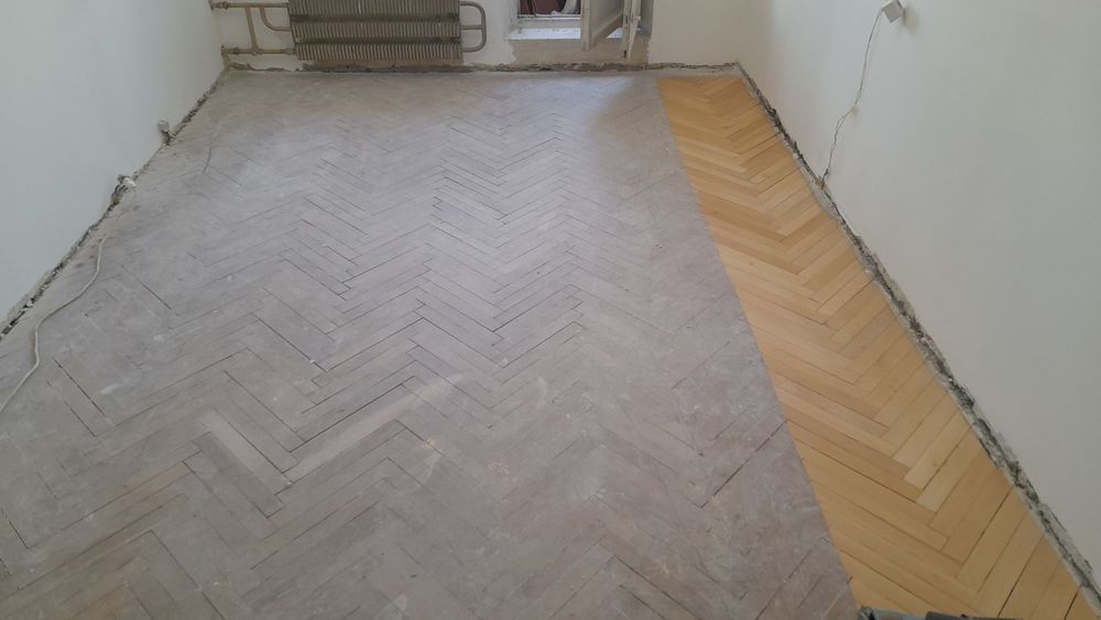 Шлифовка полов покраска