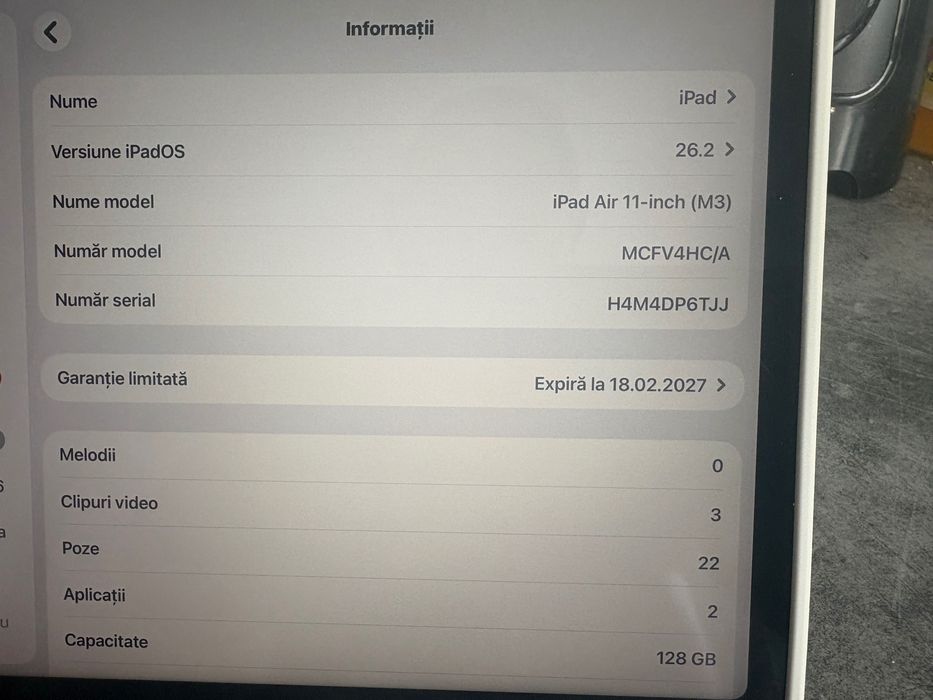 Vând Tabletă Apple iPad Air 11