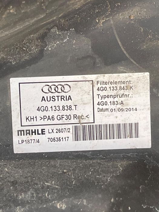 Carcasa Filtru De Aer + Debitmetru Audi A6/S6 Iv Saloon 4G2, C7, 4Gc 2010 - 2018 2.0 Tdi Cgl 4G0133838T / 03L906461A