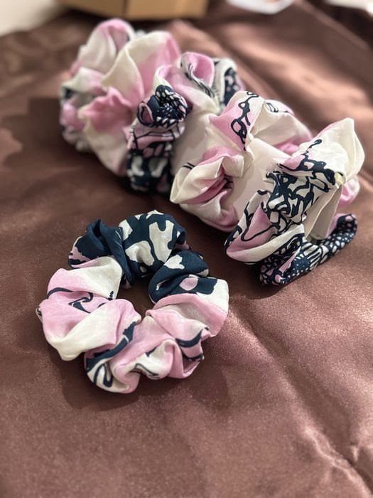 Скрънч за коса от естесвена коприна