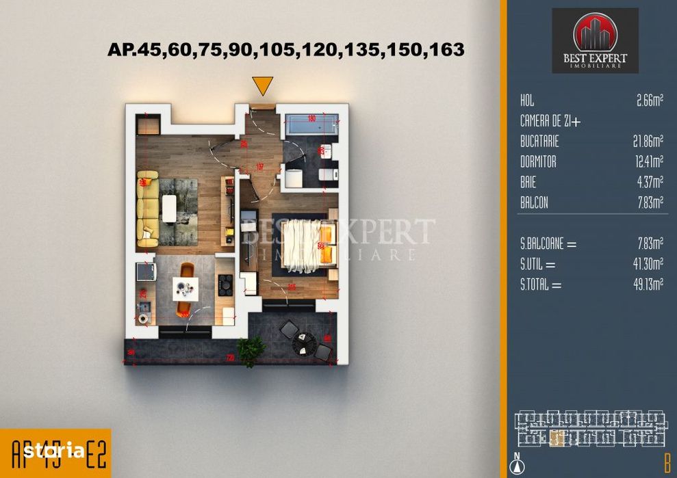 2 Camere Ideal Investitie -Incalzire in pardoseala