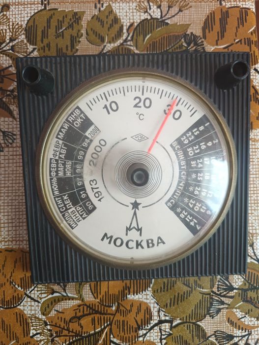Винтажный настольный термометр календарь