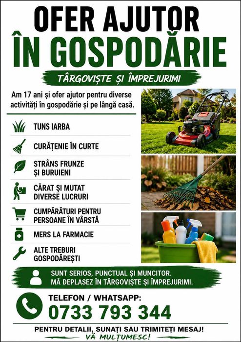Curatenie case curti- apartamente - birouri