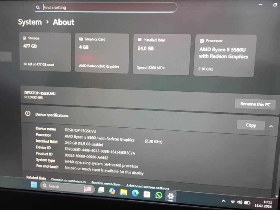 Laptop - gaming - Bussines - Ryzen 5 - 5000serie - Vega 6