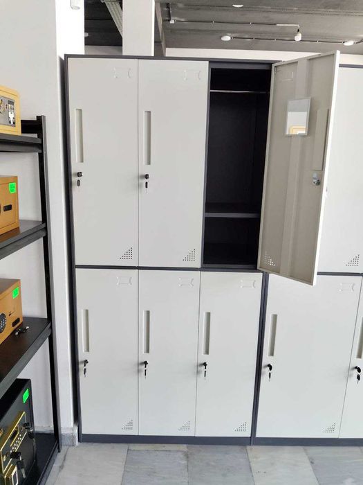 Шкаф раздевалка / йога / 9 дверный / металлический / замок