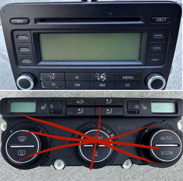 Оригинални Радио/Централна Конзола-Духалки за *VW TOURAN/VAG*