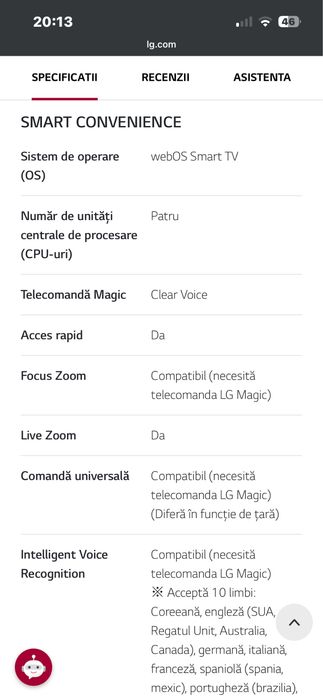 TV LG Smart - Fara probleme - ( include suport perete )