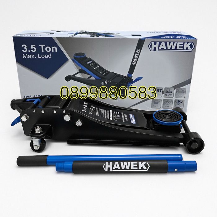 Нископрофилен крик крокодил  3,5 тона с педал  75 - 510 ММ HAWEK