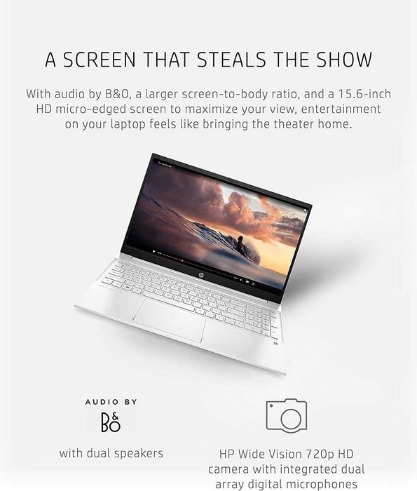 HP Pavilion, 15,6  Full HD  AMD Ryzen 5 5500U, 8 ГБ 512 ГБ