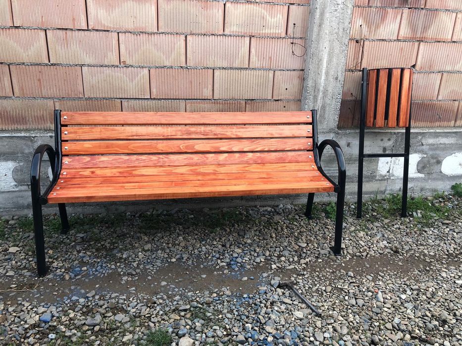 Banca parc/curte cu 8 rigle