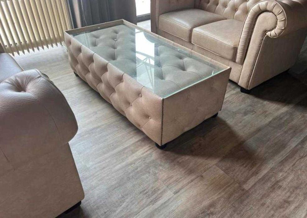 set canapele Chesterfield luxoase masuta cafea