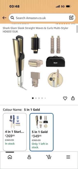 Shark Glam Sleek Straight Waves & Curls Multi-Styler HD6051S (5 in 1 ) pachet EXTRA FULL SIGILAT