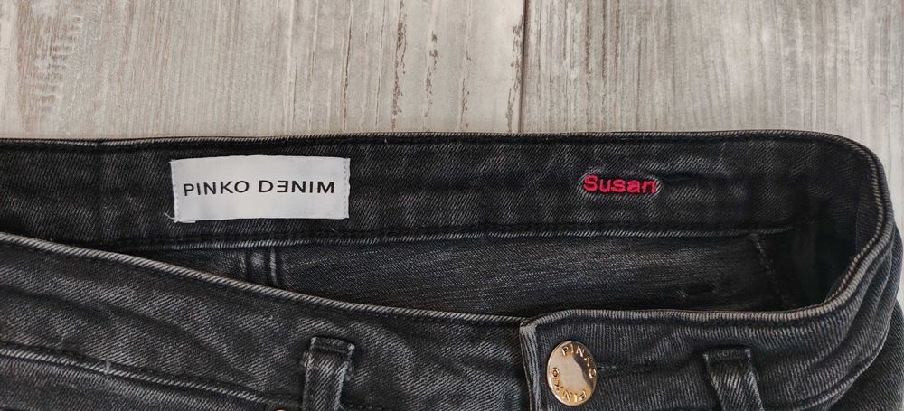 Дамск оригинални черни дънки PINKO SUSAN 5 POCKETS JEANS р-р S EUR28