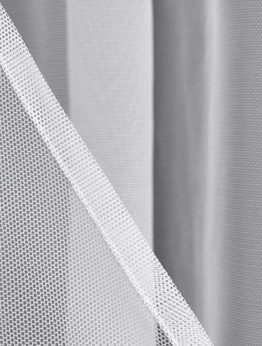 Тюль - белоснежный однотонный