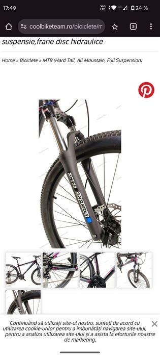 BBicicleta Neuzer Duster Sport MTB 27.5'' furca suspensie,frane disc h