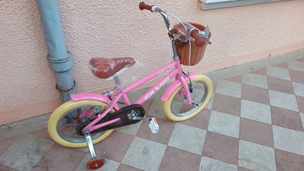 Bicicleta/ copii /bicicleta copii/roți 16"/ Roti 16" inch/ 4-9ani/  85-120 cm inaltime / Fetite /Baieti / Copii  /Roti ajutătoare/ roz/ mov/ albastru