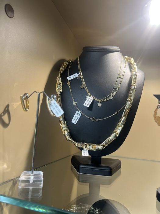 Lant aur 14k 18k 585 750 bijuterii bratara inel cercei. bijuterie dama 419 lei/gr