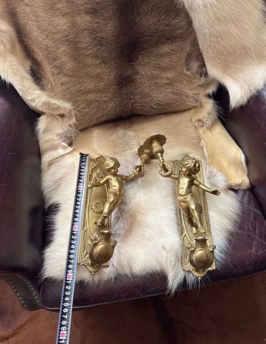 Антични Месинг аплици,свещници  и полилеи